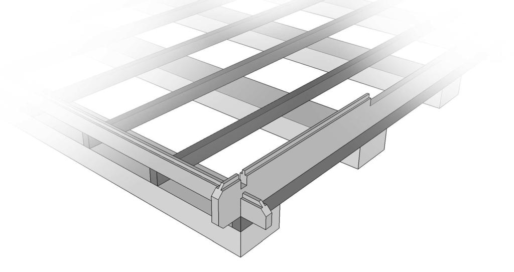 1. Основа За постигане на достатъчна стабилност се изисква бетонова ивична основа от бетонови ивици с приблизителна ширина 20см (бетон C20/25 обработен срещу замръзване).