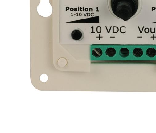 1 Електрическа схема тример за настройка Позиция 1 тример за настройка Позиция 2 1 2 3 4 VDC GND 0 10 VDC 3. Монтирайте вътрешната кутия на стената, придържайки към се монтажните размери на изделието.