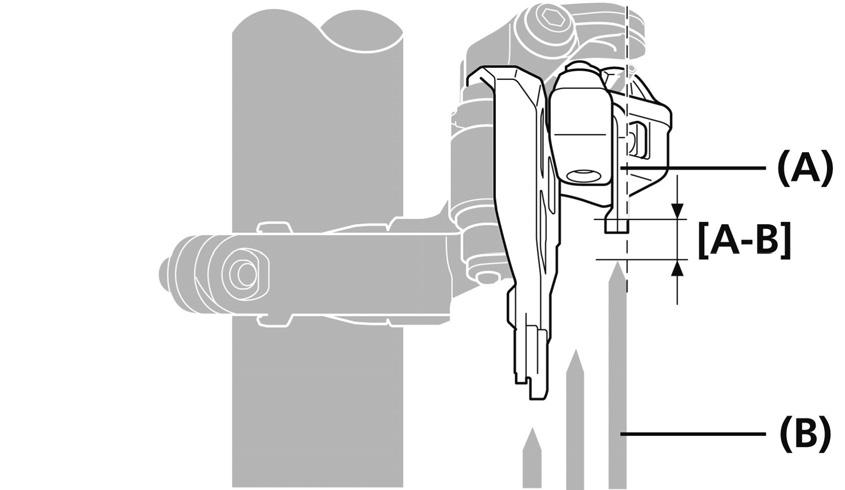 МОНТАЖ Монтаж на предния дерайльор (троен преден) Тип скоба (FD-M9000/M8000/M672/M612) ТЕХНИЧЕСКИ СЪВЕТИ Проверете като държите шестограмен ключ към плоската повърхност на най-голямото верижно