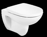 Стенна тоалетна чиния Debba Rimless, Round структура и бутон ACTIVE седалка и капак Окачена тоалетна Debba