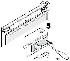Развинтете ключалката и я монтирайте на срещуположната страна. 1. Отворете вратата под ъгъл около 130. 2.