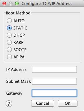 Въведете IP адрес/ip Address, Мрежова маска/subnet Mask и Gateway (ако е нужно) за вашето
