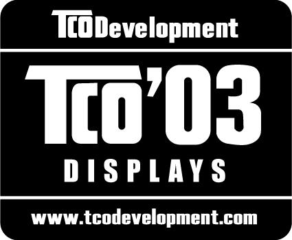 Some of the features of the TCO 03 Display requirements: Ergonomics Good visual ergonomics and image quality in order to improve the working environment for the user and to reduce sight and strain