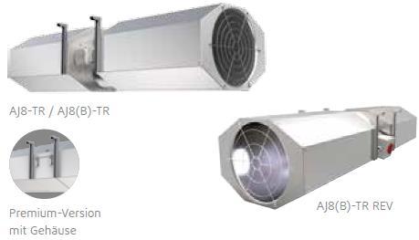 Портфолио на джет вентилаторите AJ8: Октагонални аксиални вентилатори Име Клас / Работна температура Напреже ние Обороти / r.p.m.