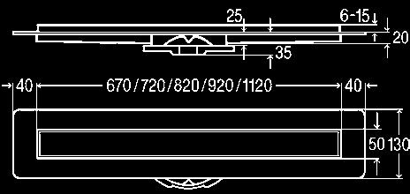 90 Решетка ER13 за вграждане на плочка, модел: 4982.