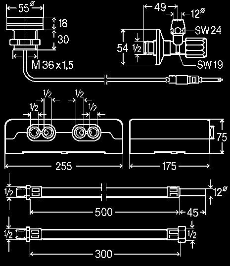 Multiplex Trio E2 Смесител за вана (електронно контролиран)  памет за 3 профила. Управляващи бутони в хром.