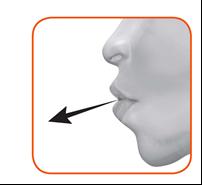 3 Вдишайте силно и дълбоко през устата. Продължавайте да вдишвате възможно найпродължително. Щракване ще Ви сигнализира, че инхалирате правилно.