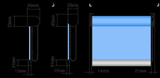 водене с метална корда (планки само в бял цвят) анодизиран алуминиев долен профил метален синджир за управление конзоли за стенен монтаж за декоративна алуминиева кутия декоративна алуминиева кутия