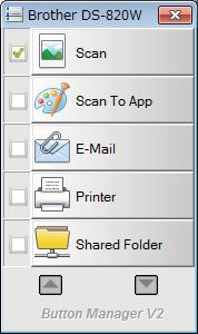 Сканиране от компютъра За да стартирате панела с бутони на Button Manager V2 от бутона Старт на Windows a Щракнете върху Старт > Всички програми > скенер Brother DS-820W (DS-920DW) > Button Manager >