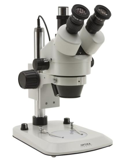 Бинокулярен стереомикроскоп, модел SZM- LED1 :, наклон 45