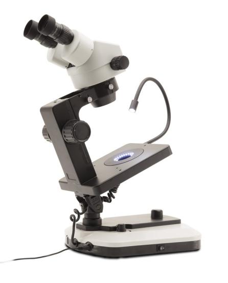 Бинокулярен стереомикроскоп с тъмно поле модел OPTIGEM-1 :, наклон 45