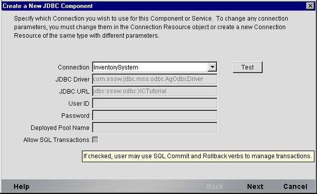 Checking the Allow SQL Transactions box does the following: It trns the ato-commit off for the JDBC driver It translates all SQL commit and rollback commands to the eqivalent JDBC connection calls It