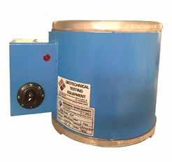 EN 12390-7, 1097-6, BS 1881:114 Регулируем термостат В комплект с капак Тигелът се използва главно за топене на уплътняващото съединение.