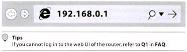 Настройка на рутера 1. Стартирайте уеб браузър на компютър, свързан към рутера, въведете 192.168.0.1 или tendawifi.