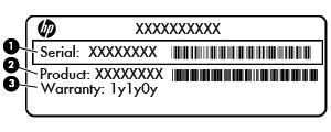 Етикети Залепените на компютъра етикети съдържат информация, която може да ви е необходима при отстранявате проблеми със системата или при пътуване в чужбина с компютъра.