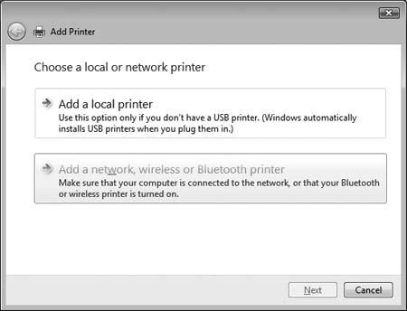 3. Щракнете върху Add a network, wireless or Bluetooth printer (Добавяне на мрежов, безжичен или Bluetooth принтер). 4.