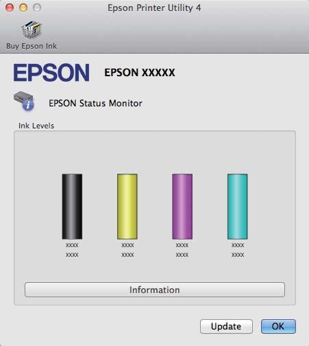 Отстраняване на неизправности при печат B Щракнете върху иконата EPSON Status Monitor. Появява се EPSON Status Monitor.