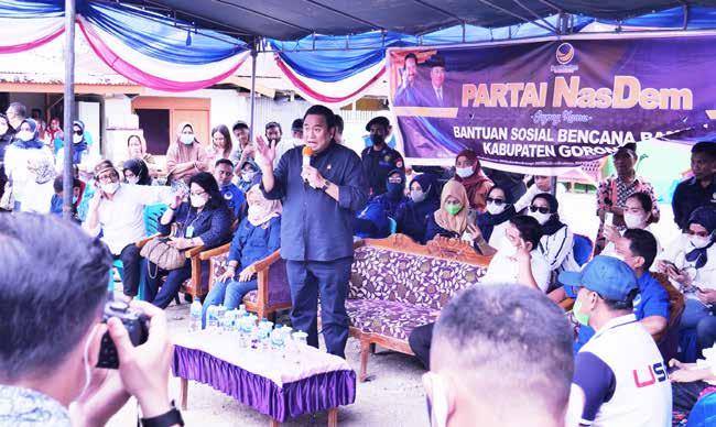 P I M P I N A N - D P R R I Wakil Ketua DPR RI Rachmat Gobel saat kunjungan kerja ke Kabupaten Gorontalo, Gorontalo.