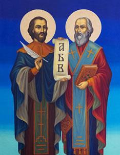 Биография Св. св. Кирил и Методии са двама братя теолози, родени в Солун, Византия, през IX век, които развиват мисионерска деи ност като проповедници на християнството сред различни народи.
