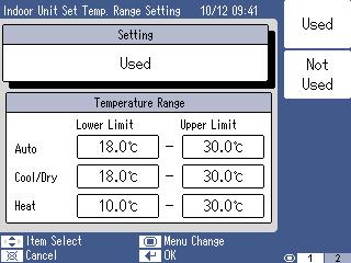 333333 Зададен температурен диапазон за вътрешен модул диапазон Indoor Unit Set Temp. Range-Group zзадава indoor unit set temperature range в Group модули.