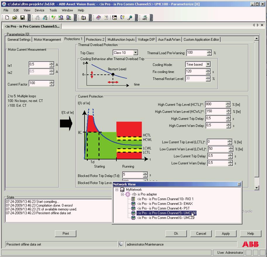 1 SYSTEM OVERVIEW 15 Configuration Tool Asset Vision Basic is the tool to configure the UMC100.3 via a laptop. Asset Vision Basic is jointly used between ABB Instrumentation and ABB Control Products.