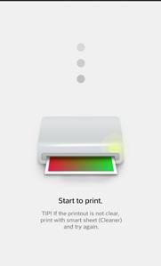 СТЪПКА 5 Отпечатване на снимки Отпечатване чрез Android телефон y Ако Смарт листът е в устройството, той ще излезе преди започване на отпечатването.
