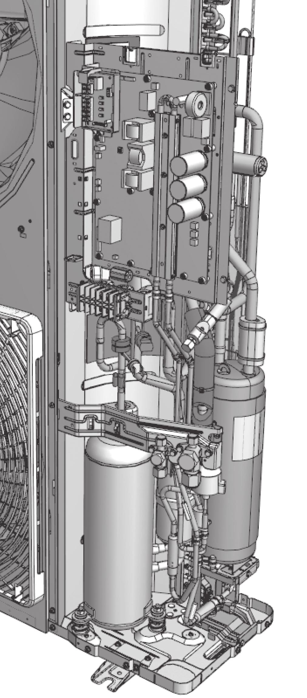 6 Монтаж След като се отвори спирателният клапан, е възможно налягането в тръбопровода за хладилния агент да НЕ се повиши. Това може да бъде причинено от напр.