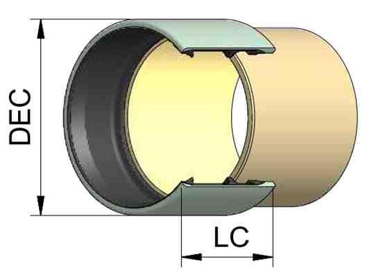 Mуфата FWC се предлага за тръби от всички класове номинално налягане. Муфата DC се използва предимно за по-малки диаметри.