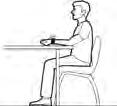 Измерване 1 Седнете удобно на стол с изправен гръб, стъпете с двата крака на земята. Поставете лявата си ръка на маса в леко присвито положение.