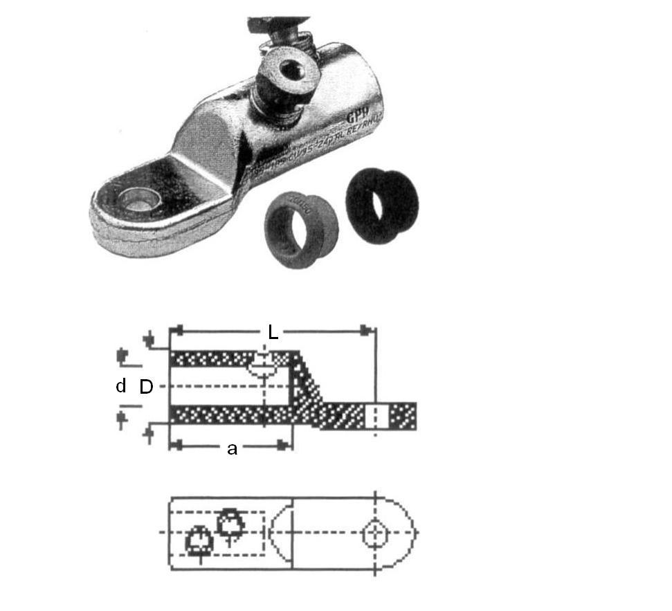 5. Винтови кабелни обувки Фиг. 3-12 За кабели с медни и алуминиеви жила.