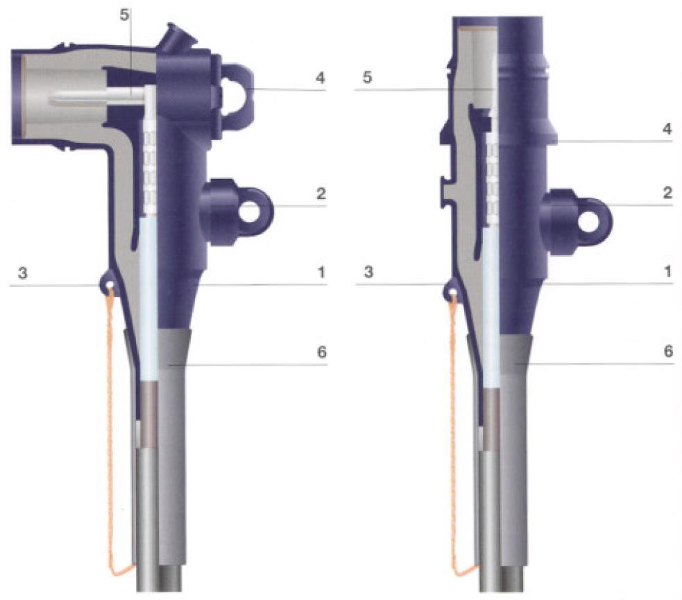Глави с винтови кабелни обувки Номинално напрежение Сечение Диаметър върху изолацията U 0 / U, kv mm 2 mm 12/20