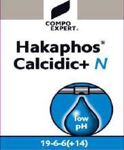 Нова линия от водни разтворими соли - по-високо съдържание на калций ph: 1,5-2 Hakaphos е бързо и напълно водоразтворим тор за плодови култури, зеленчукови култури и други интензивни