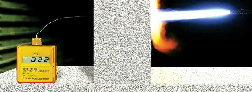 Топло- и шумоизолация, пожаро- и влагозащита Строителна физика Топлозащита Минералните изолационни плочи MULTIPOR се състоят 100% от еднороден материал с топлопроводимост от λ = 0,043 W/mK.
