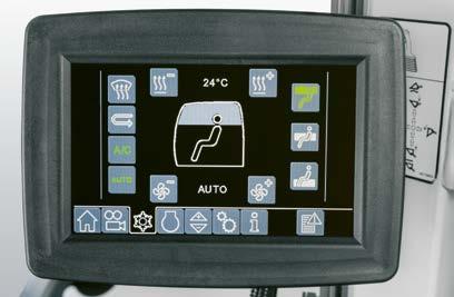 Автоматичният климатик поддържа прецизно настроената от водача температура в кабината.
