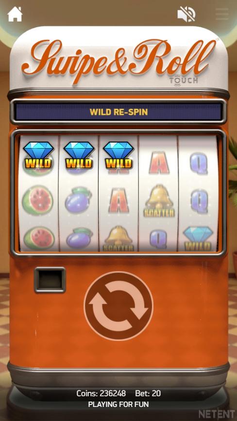 Wild Re-Spin 3 или повече Wild символи (както обикновени, така и x3), появяващи се някъде по барабаните в основната игра, активират Wild Re-Spin.