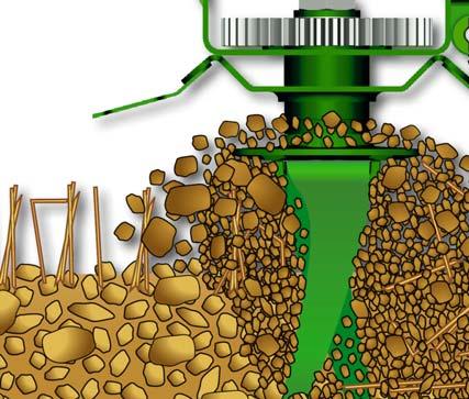 Притъпкване: За да може посевният материал да бъде оптимално захранван с вода, пръстеновидният клинов профил уплътнява почвата на