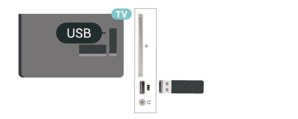 USB твърд диск Предупреждение Ако свържете твърд USB диск, можете да поставите на пауза или да запишете цифрови ТВ предавания (DVB предавания или подобни) USB твърдият диск е форматиран специално за