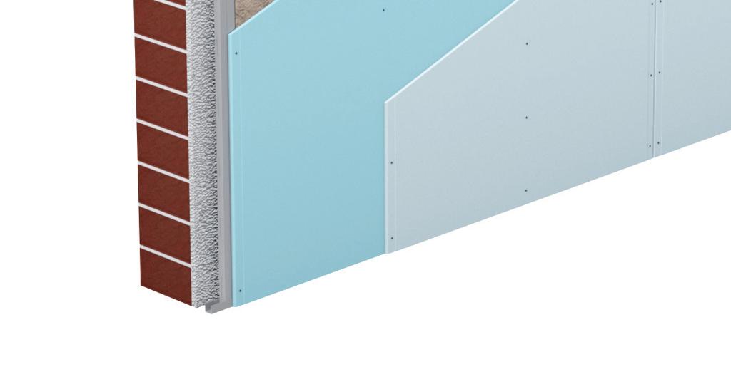 Sonicboard Кухина между стената и плоскостите 40 mm Пълнеж на кухината 80% с минерална вата с акустично съпротивление на