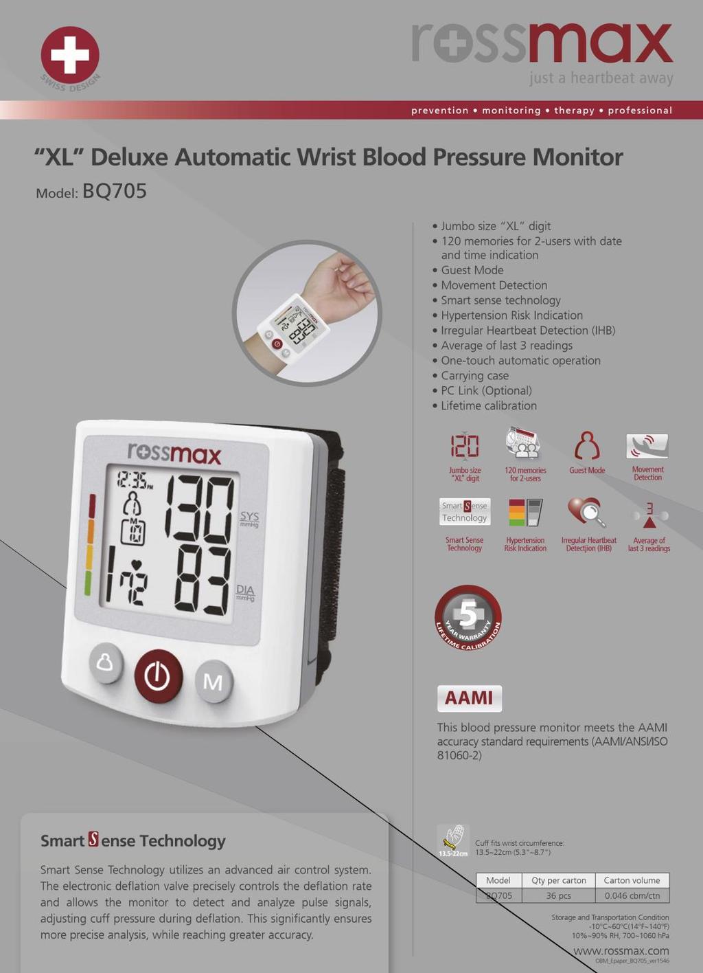 ПРОДУКТИ НА ROSSMAX 7 Автоматичен апарат за кръвно налягане