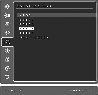 Орган за управление Обяснение Color Adjust (Цветовата настройка) предлага няколко режима за настройка на цветовете, вкл.