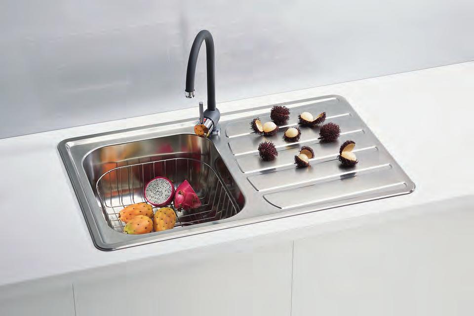 Кухненска мивка с отцедник Zoom maxim 20 Комплект със сифон ф 90 Зум максим