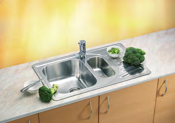 Кухненска мивка с две корита Elegant 110 Комплект със сифон ф 90 ЕЛЕГАНТ 110 П 810х510x190 600 полирана 245.