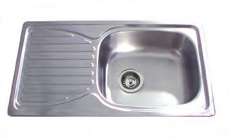 Кухненска мивка с отцедник Комплект със сифон Ф 90 BL 905 780х430х170 500 полирана 92.