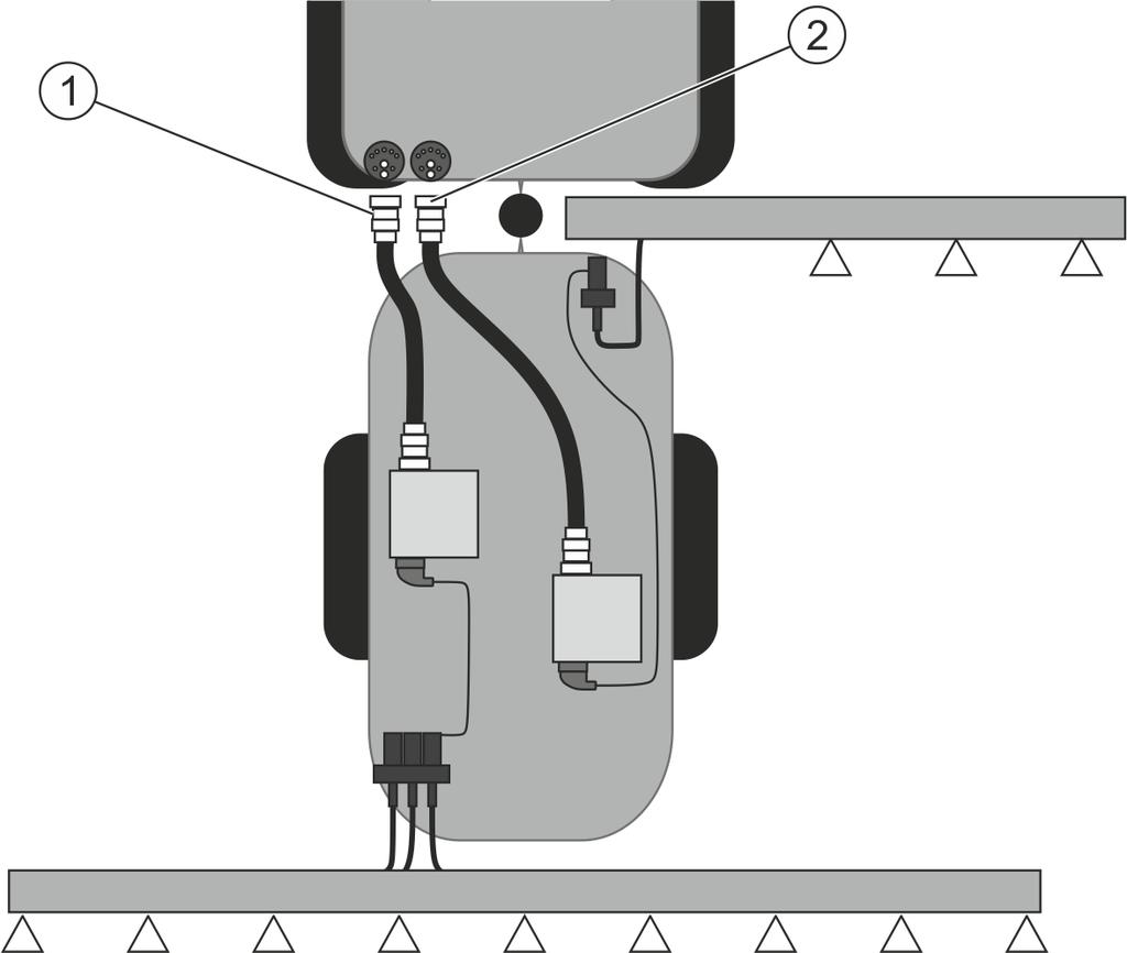 Главна система Допълнителна система Пръскачка с по една щанга отпред и отзад. Главна система Допълнителна система 7.11.