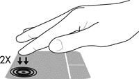 (5) Десен бутон на тъчпад Функционира като десния бутон на външна мишка. За да придвижите показалеца, плъзнете пръст по тъчпад в посоката, в която искате да се придвижи показалецът.