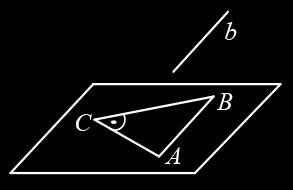 48 ЪГЪЛ МЕЖДУ ДВЕ ПРАВИ В ПРОСТРАНСТВОТО От условието следва, че а и b са кръстосани или пресекателни Това означава, че a b и (a, b) 0 a c Нека a, b и c са прави, за които c a и a b От определението