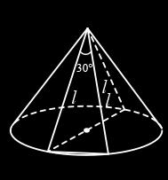l = r = cm За обема и лицето на повърхнината на конуса получаваме: V r h 6 6 7 cm, S = πr(l + r) = π68 = 08π cm Ако l е образуващата на конуса, а осното сечение е равностранен триъгълник, то l = 6 cm