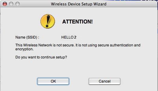 Конфигуриране на безжична връзка за Macintosh при използване на приложението за инсталиране на Brother (За HL-3070CW) m Ако мрежата не е конфигурирана за удостоверяване и шифроване, ще видите следния